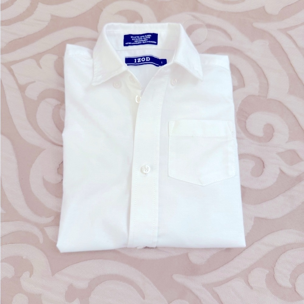 IZOD : Boys white long sleeve dress shirt size 6